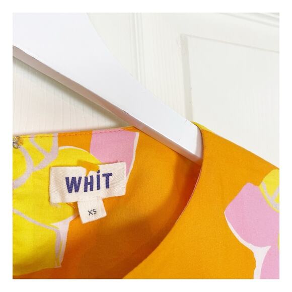 WHIT x Anthropologie Carly Floral S/S Shift Dress Organic Cotton - Picture 9 of 11